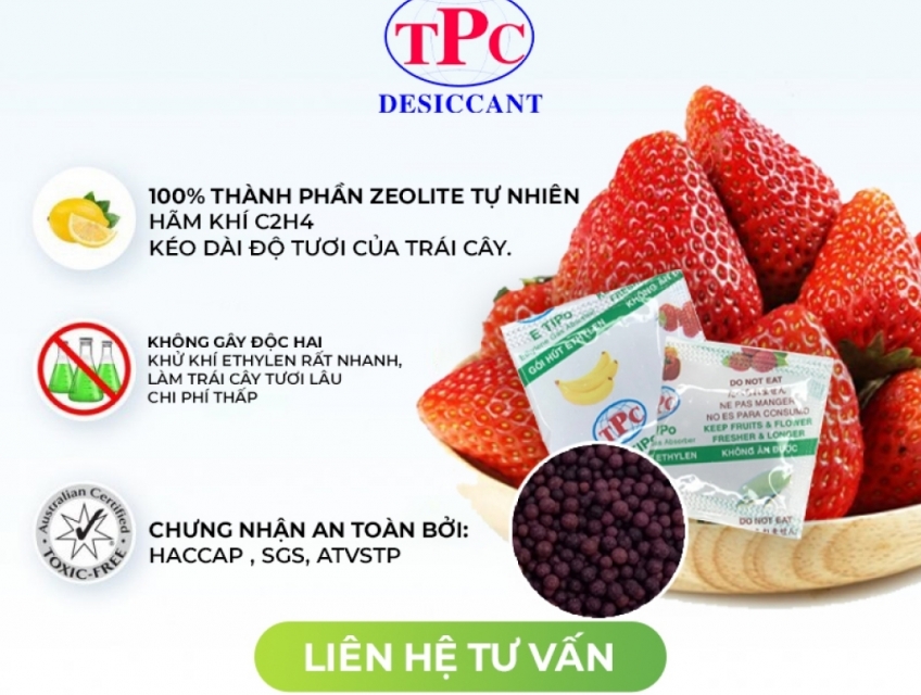 Gói hút khí chống nhanh chín cho trái cây