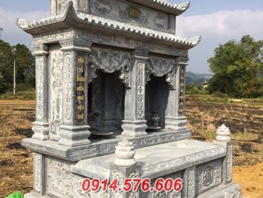 09+ mẫu mộ đá tự nhiên không mái đẹp bán cà mau