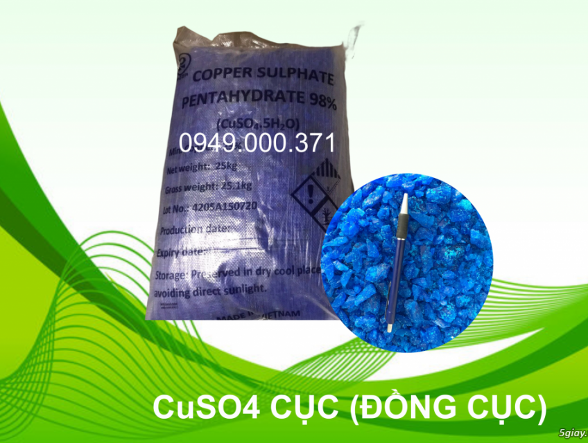Cung cấp Đồng cục CuSO4 diệt tảo ao nuôi