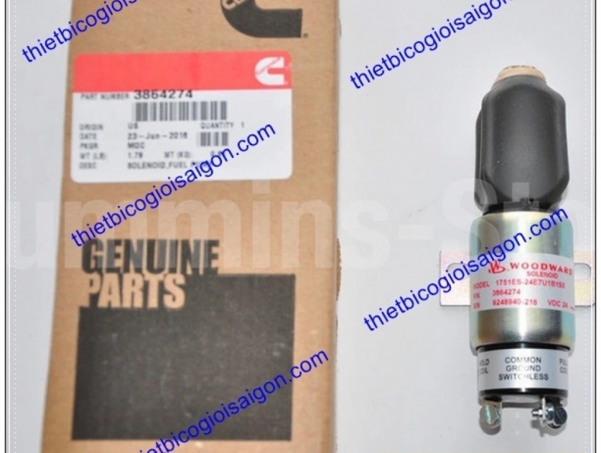 Tắt máy Stop Solenoid Caterpillar 3864274 Mitsubishi,Cummins,Huyndai