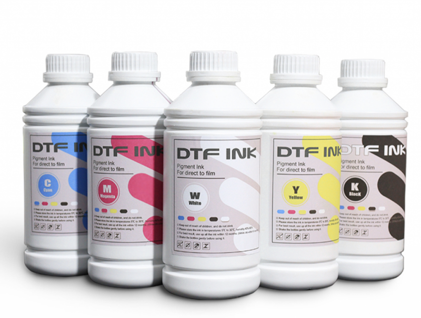 Mực trắng cho máy in pét chuyển nhiệt khổ 60cm