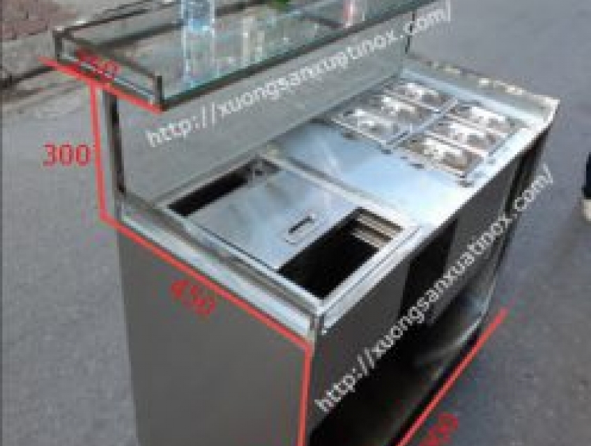Combo bộ tủ trà sữa inox