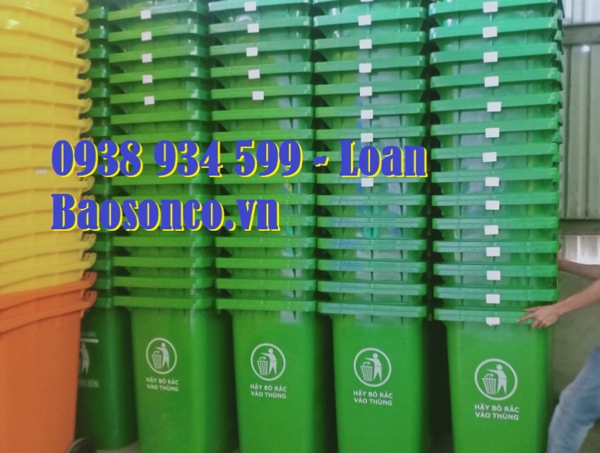 Thùng rác nhựa 240L, thùng rác công cộng 240 lít