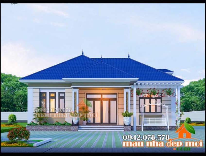 Kiến trúc nhà vườn mái nhật 130m2 có 3 phòng ngủ không gian sống xanh