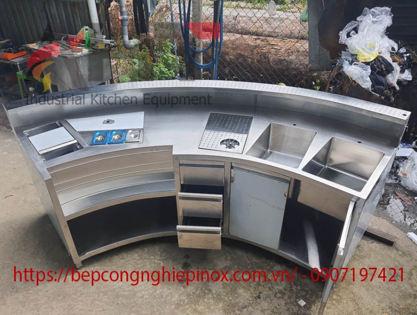 GIÁ CHI TIẾT QUẦY PHA CHẾ INOX - QUẦY PHA CHẾ TRÀ SỮA CÁC LOẠi