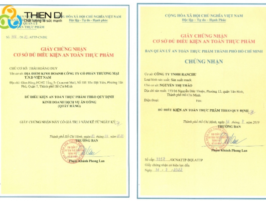 Xin giấy chứng nhận vệ sinh an toàn thực phẩm năm 2024 có gì khác?