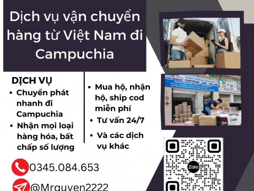 Gửi hàng đi Campuchia-Lào-Thái Lan