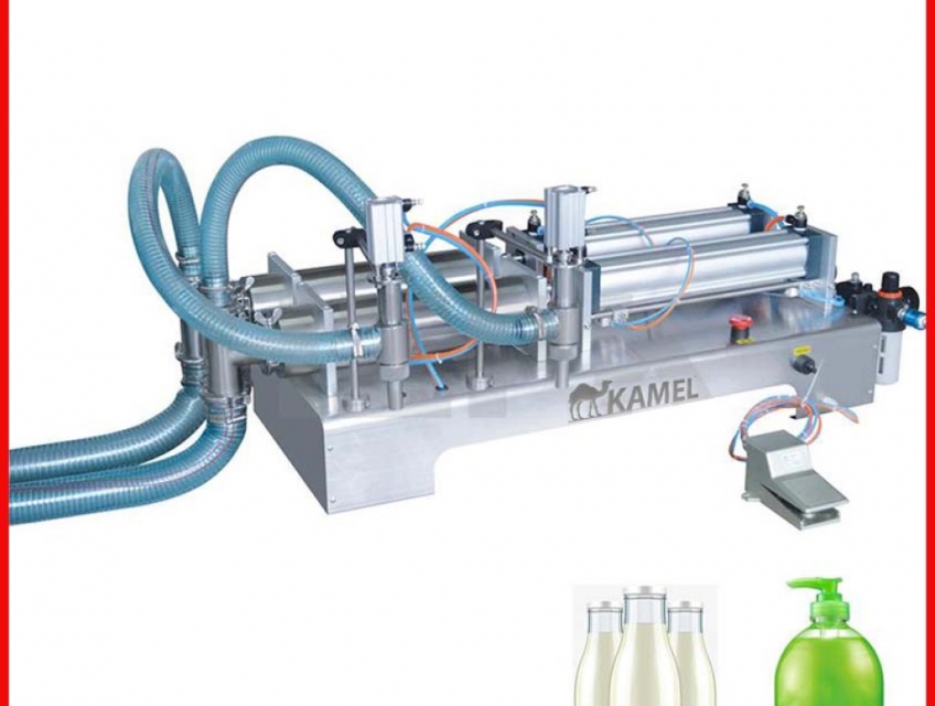 Máy chiết rót chất lỏng 2 đầu ngang