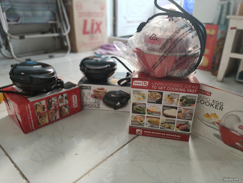 máy cắt sợi hoa quả spiralizer, máy ép nước hoa quả Dash, máy nướng mi