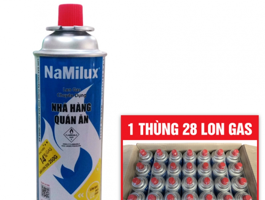Lon gas mini NAMILUX 250g nhập khẩu Hàn Quốc Korea