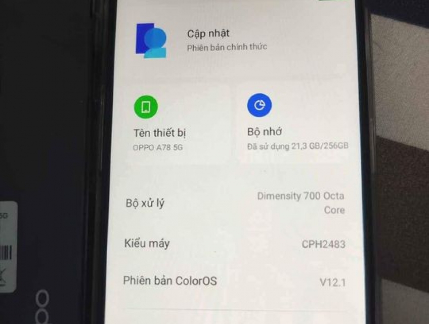 Bán OPPO A78 5G- ram 8-256Gb FullBoox Nguyên hộp