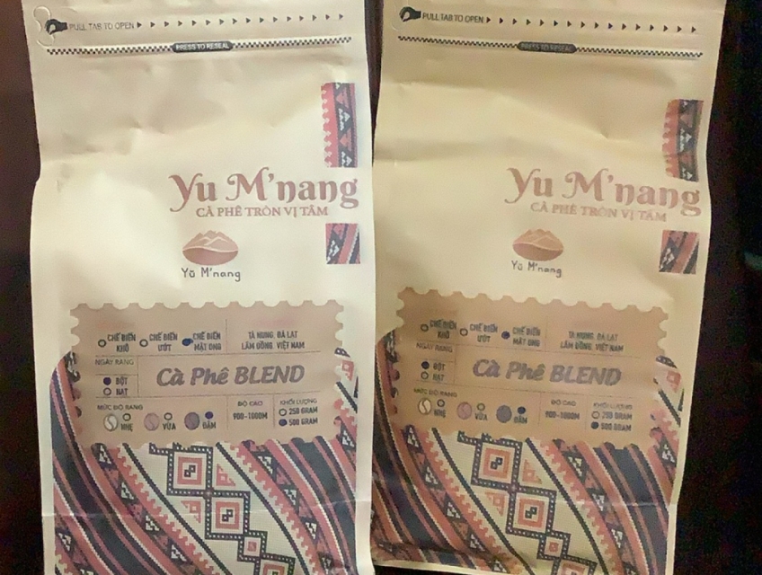 Cà phê tròn vị tâm yu m'nang