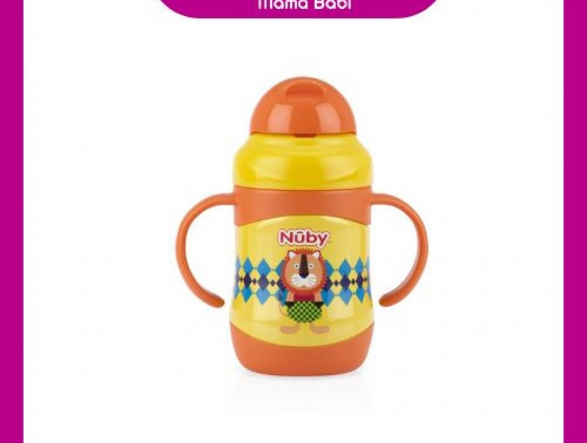 Bình uống nước có ống hút nhựa cho bé mang đi học