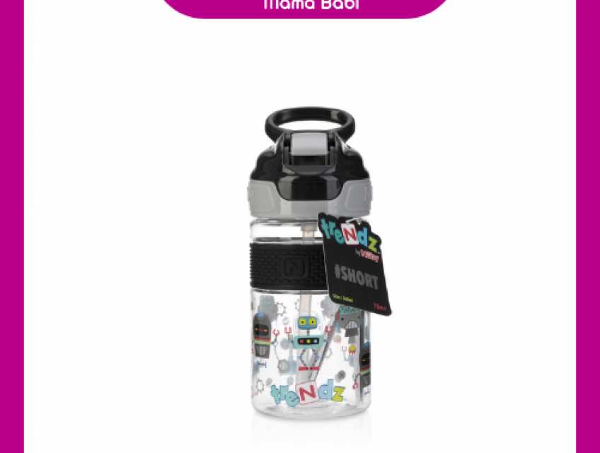 Bình uống nước có ống hút Silicon Mamababi