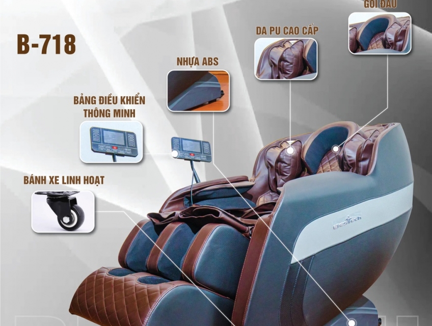 GHẾ MASSAGE BESTECH B-718