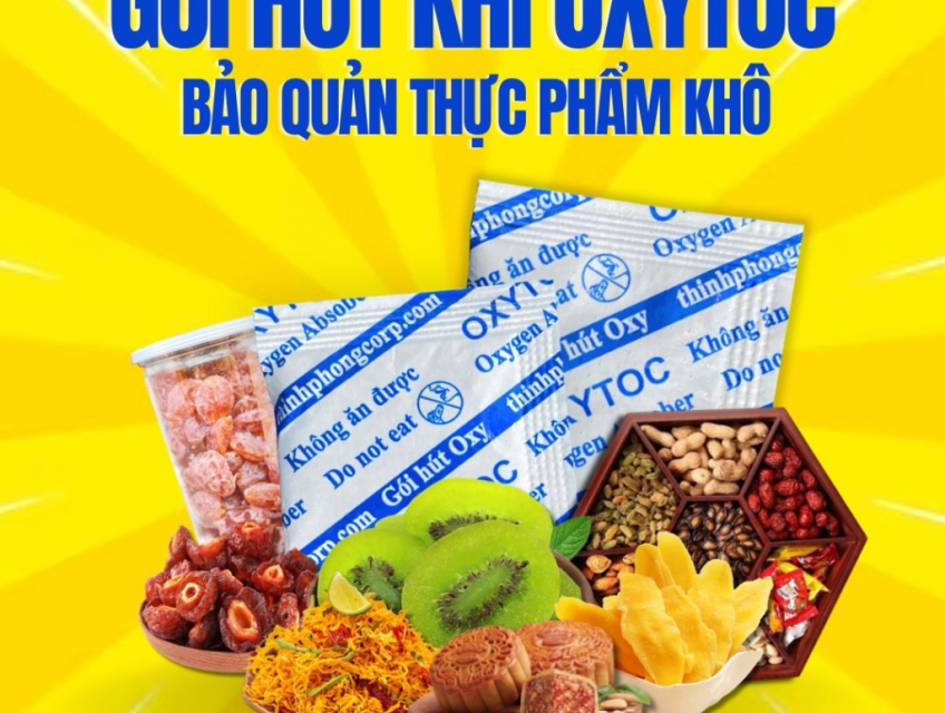 Gói hút Oxy - Oxytoc dùng bảo quản cho thực phẩm