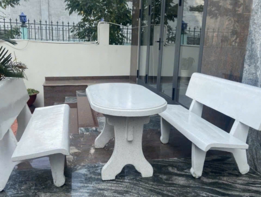 Bộ bàn ghế đá ngoài trời TP HCM