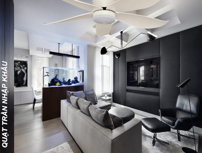 Quạt trần cho trần thấp, chung cư, căn hộ