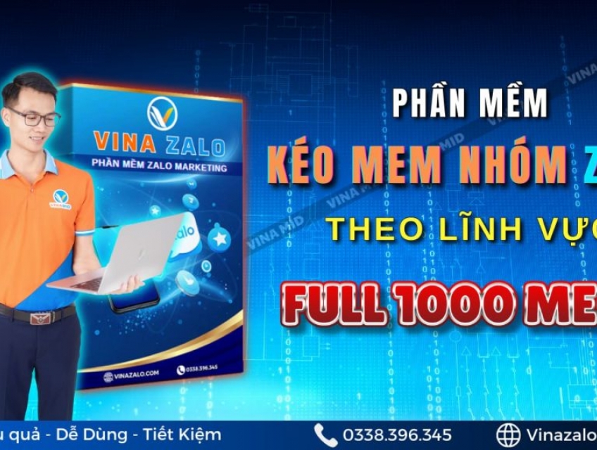 Phần mềm kéo mem Zalo | Tool kéo nhóm Zalo theo ngành nghề