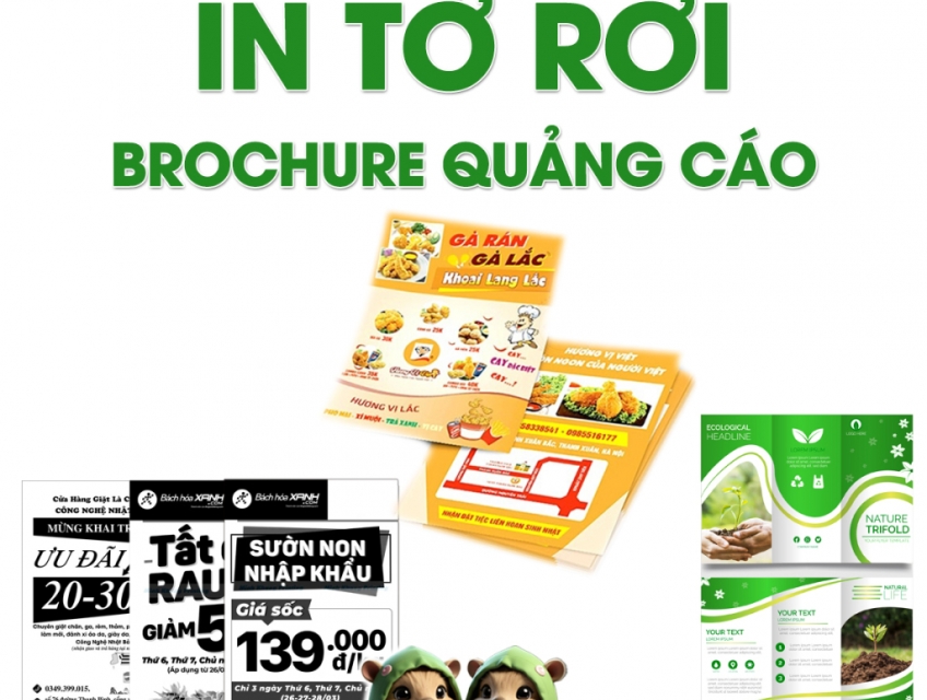 Dịch vụ in tờ rơi - Brochure quảng cáo tại Photocopy Gần Đây
