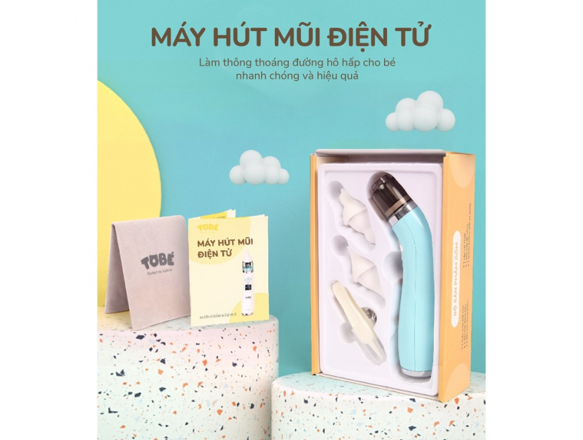 Máy hút mũi điện tử ToBé đầu mềm an toàn cho bé