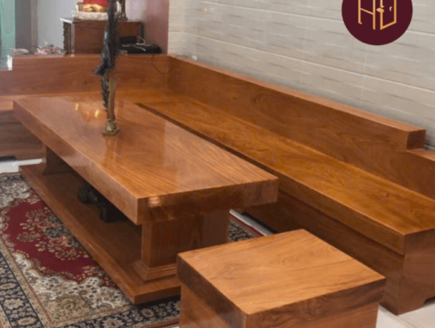 Bộ bàn ghế phòng khách gỗ nguyên khối