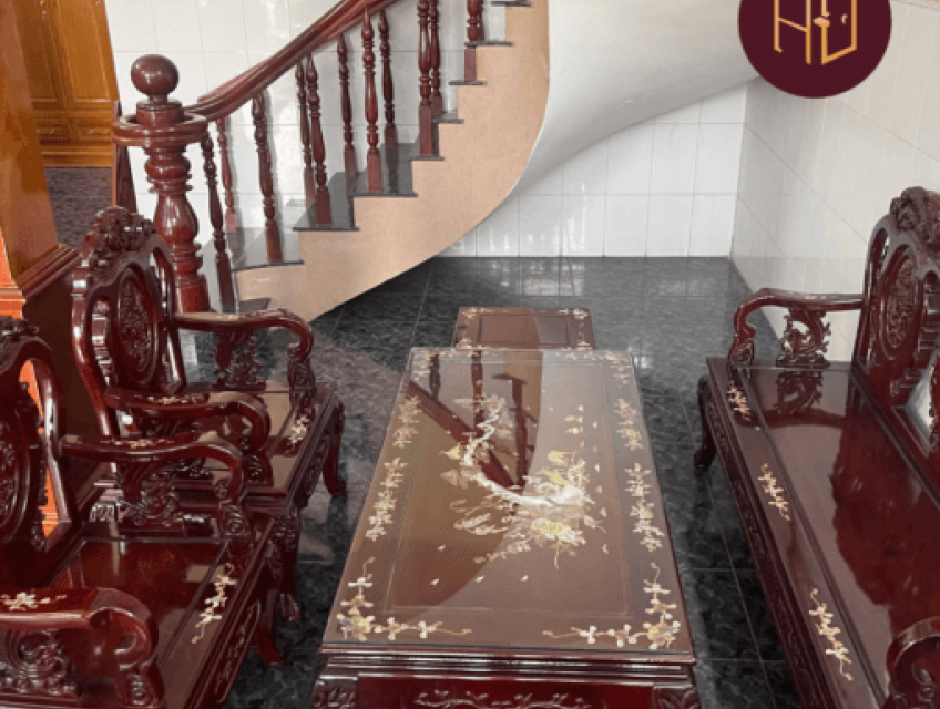 Bộ bàn ghế gỗ đỏ