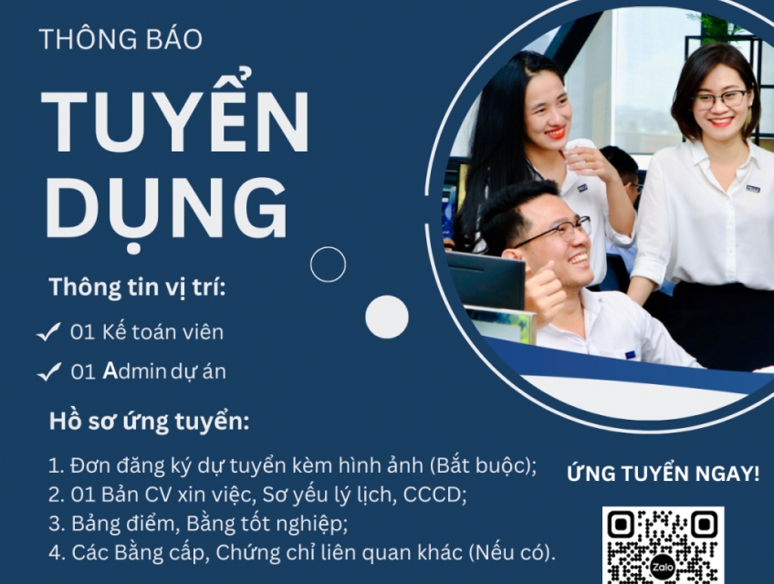Tuyển gấp Kế toán- adin dự án đi làm ngay tại Lê Văn Lương - Hà Nội