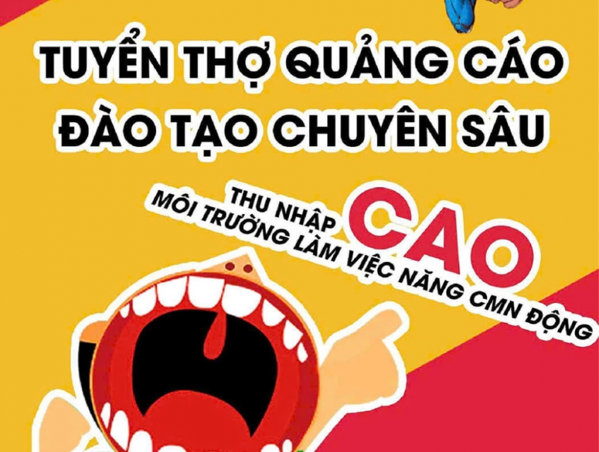 Tuyển thợ chính, thợ điện & học việc làm Bảng hiệu quảng cáo BAO Ở LẠI
