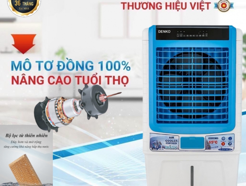 Quạt điều hòa - máy làm mát không khí cao cấp Denko DK8500R