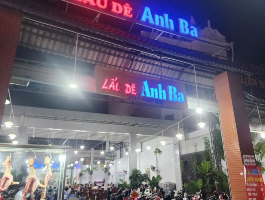 Lẩu Dê Anh Ba 219A Phan Anh tuyển PV nam nữ, thu ngân & tiếp thực