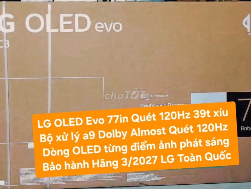 TV OLED 77in LG 77C3PSA Dòng OLED Evo Quét 120HZ từng điểm ảnh phát sá