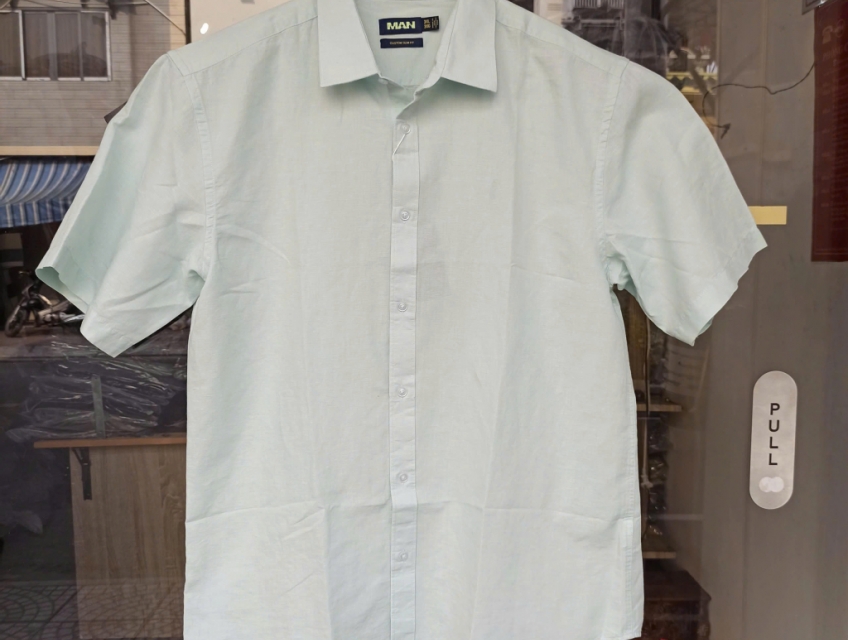 Áo sơ mi tay ngắn linen