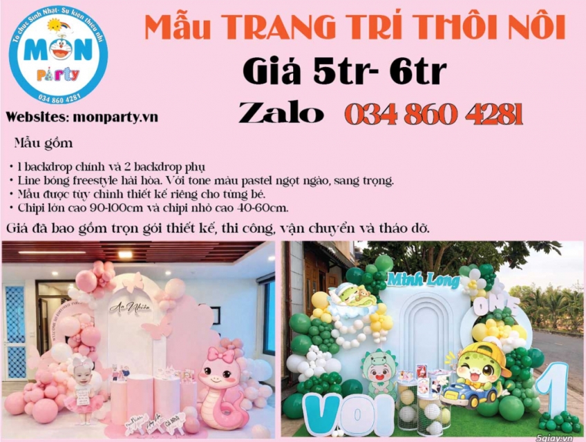 Trang Trí thôi nôi tại nhà cho bé tuổi Tỵ