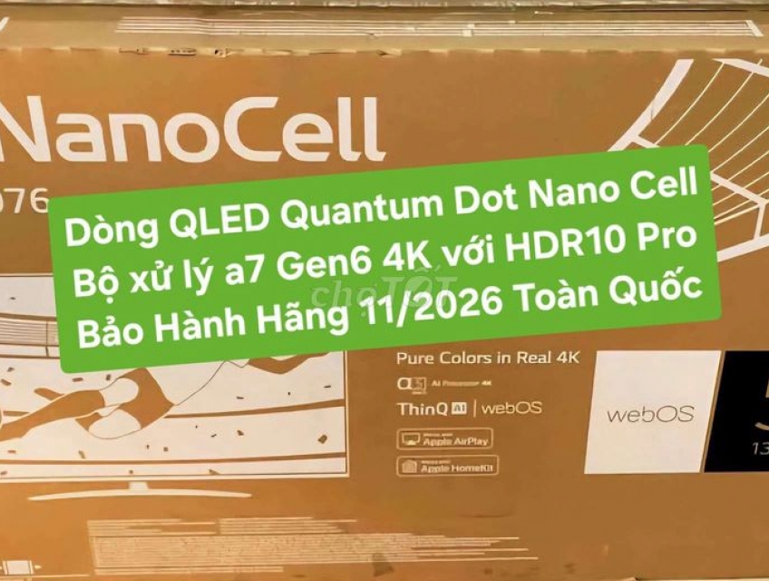 TV QLED LG 55NANO76SQA 55in Dòng NANO CELL Bảo Hành 11/2026 toàn quốc