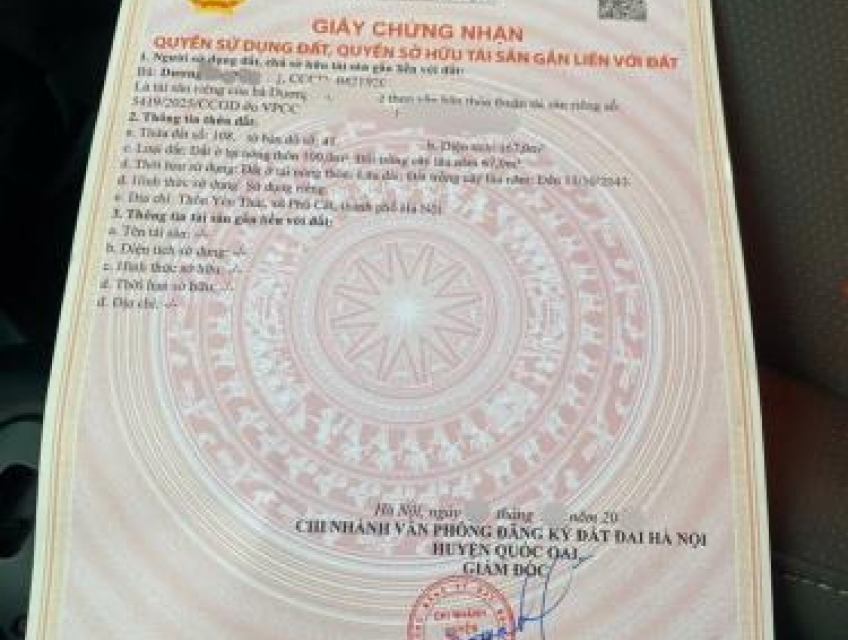 Cần bán 167m² đất đã có sẵn nhà 2 tầng,ô tô đỗ cửa tại Yên Thái, Phú