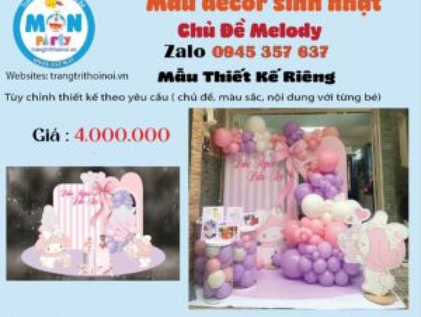 Backdrop thôi nôi cho bé tuổi Tỵ