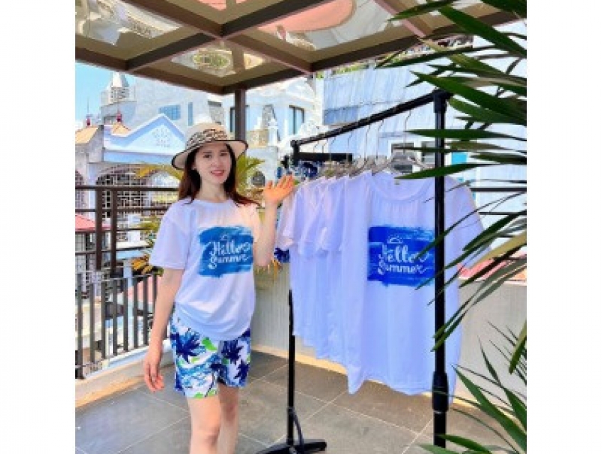 XƯỞNG IN MAY ABABA Chuyên sỉ lẻ SET đồ đi biển cho gia đình, đồng phục