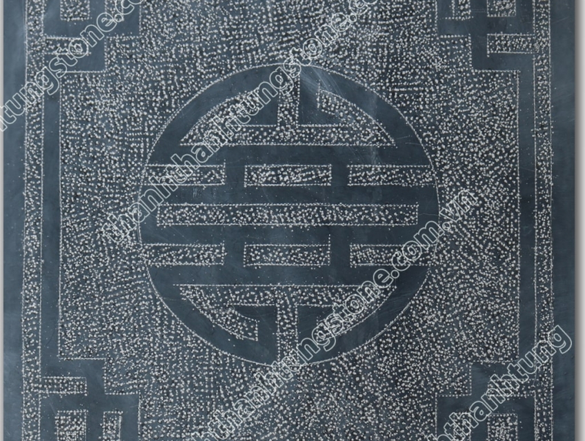 Đá Xanh Đen Băm Hình Chữ Thọ: Sang Trọng, Ý Nghĩa Phong Thủy ✨