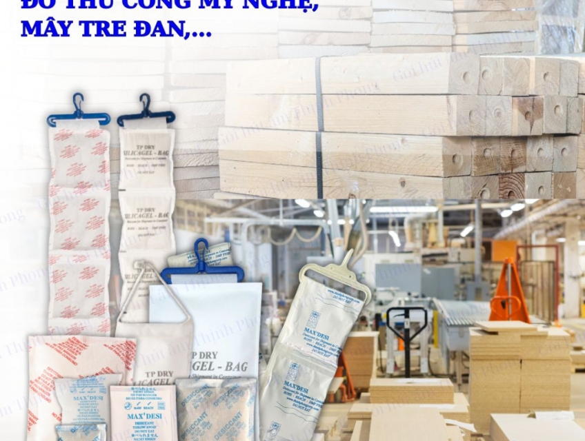 Gói hút ẩm Silicagel - Giải pháp chống mốc hiệu quả cho hàng nội thất xuất khẩu