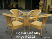Bàn ghế cafe mây nhựa cho quán cafe