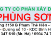 CTY CỔ PHẦN XÂY DỰNG PHÙNG SƠN - Bảng giá xây dựng năm 2015