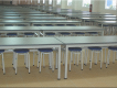 Bàn ghế inox phòng ăn công nghiệp, bàn ghế nhà ăn công nhân