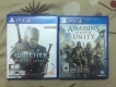 bán game Assasins's Creed: Unity và The Witcher 3 PS4 2nd