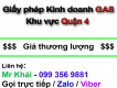 Sang tên Giấy Phép Kinh Doanh GAS Quận 4 cho người cần sở hữu.