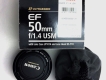 Canon 50mm F1.4 USM Fullbox như mới ( Sữ dụng vài lần)