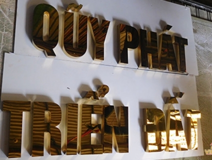 Tổng hợp những mẫu chữ inox vàng đẹp, giá rẻ, chất lượng