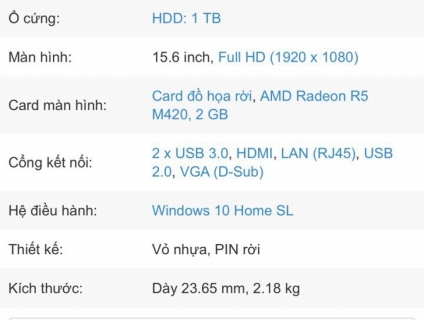 Bán Laptop Dell Vostro 3568 i7 7500U giá rẻ, tdm bình dương