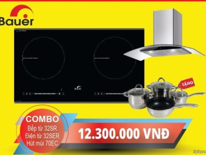 Combo Bếp Malaysia + máy hút mùi tặng bộ nồi chảo