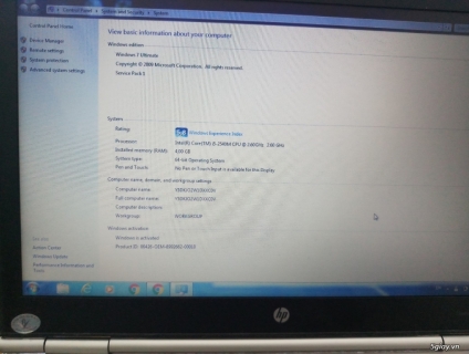 laptop hp 8460p corre i5 2540, ram 4gb, hdd 500gb